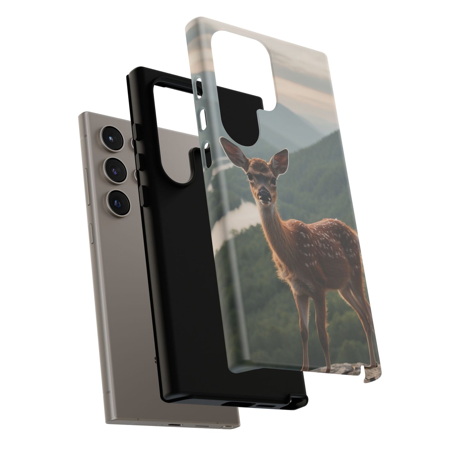 Majestic Fawn Overlooking Mountain Vista Samsung Galaxy Case