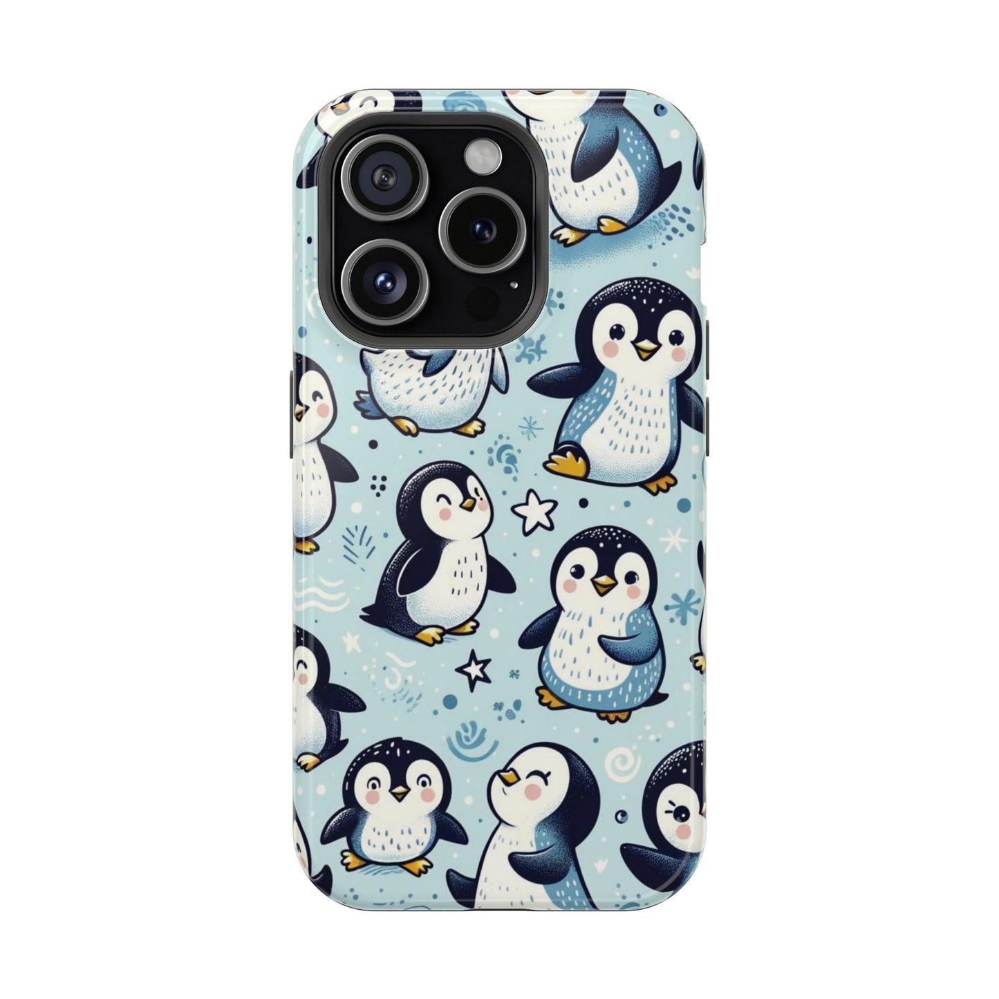 Cute Penguin Parade iPhone Case