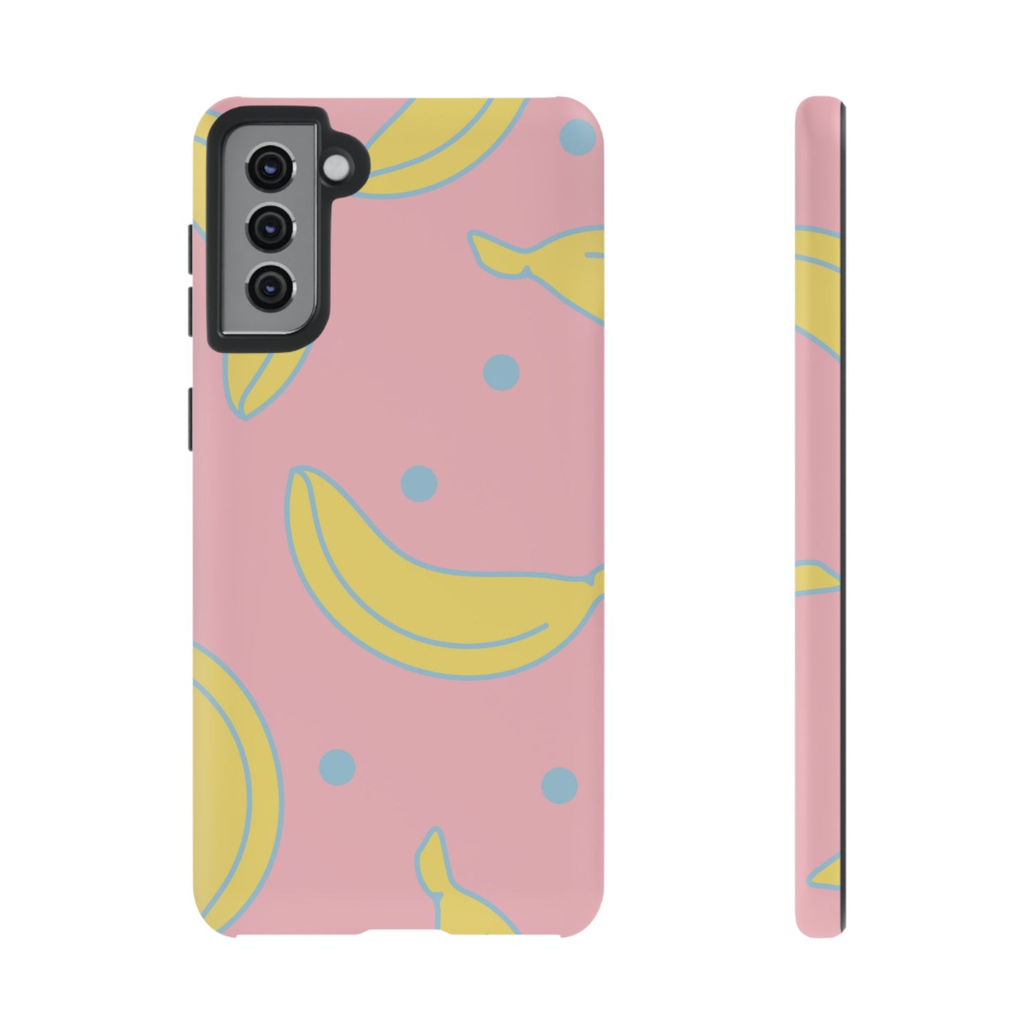 Pink Banana Pop Samsung Galaxy Case – Cute Pastel Design with Fun Retro Vibe