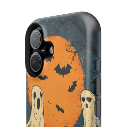 Haunted Ghosts & Full Moon MagSafe iPhone Case – Spooky Halloween Design