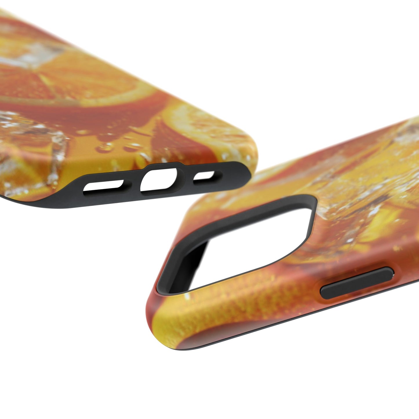 Citrus Orange Splash MagSafe iPhone Case – Dual-Layer Tough Protection, Vibrant Summer Design