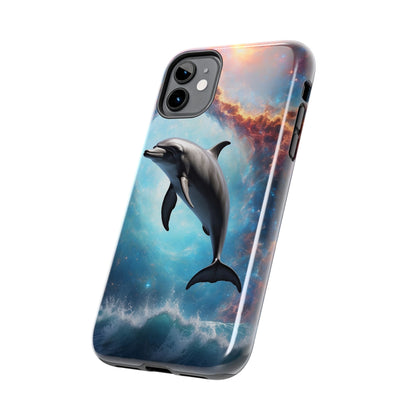 Cosmic Dolphin Space Vibes - iPhone Case