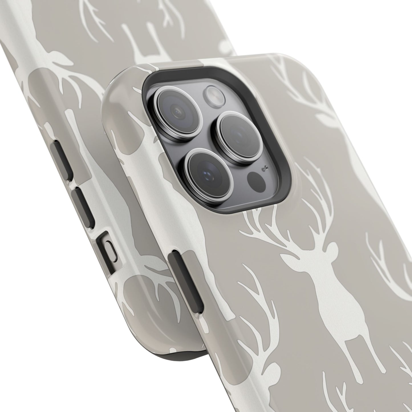 Minimalist Deer Silhouette MagSafe Pattern – iPhone Series Case