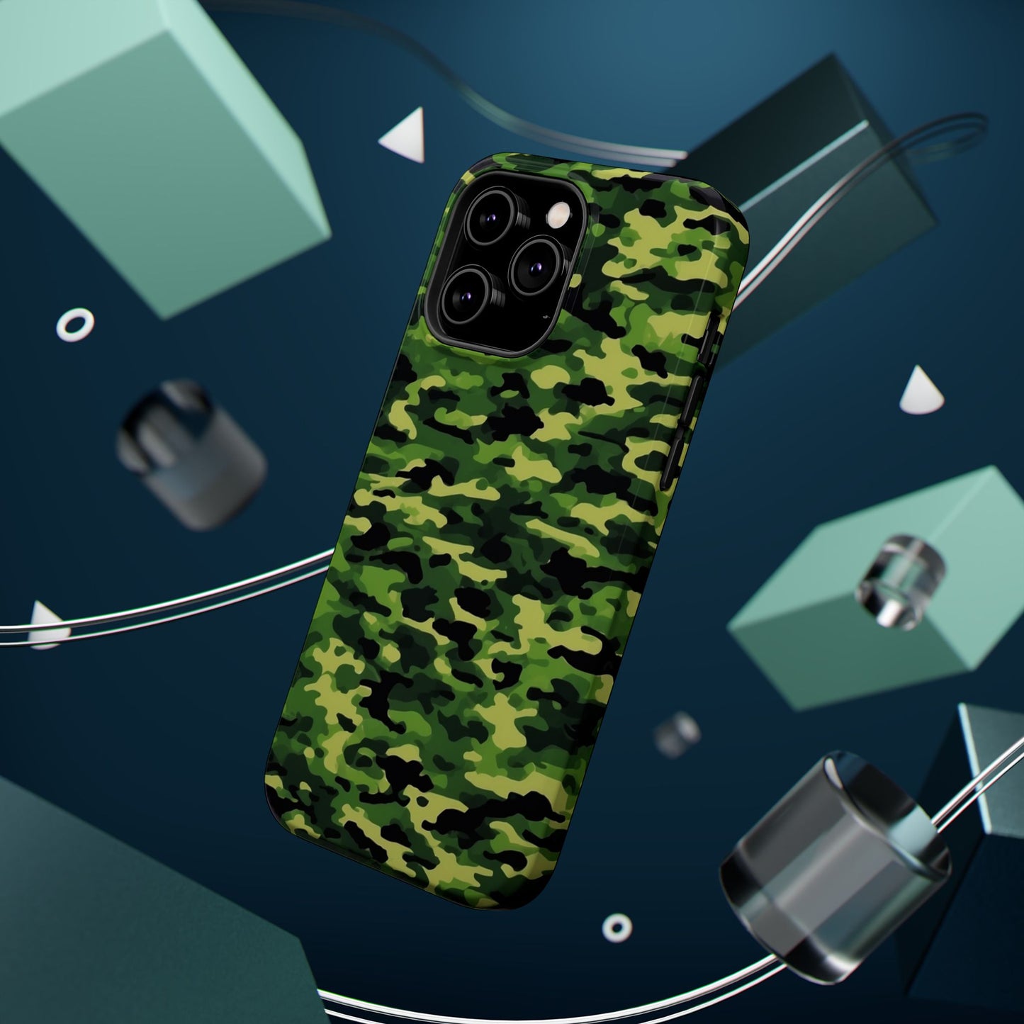 Green Woodland Camouflage – MagSafe iPhone Case, Slim and Shockproof