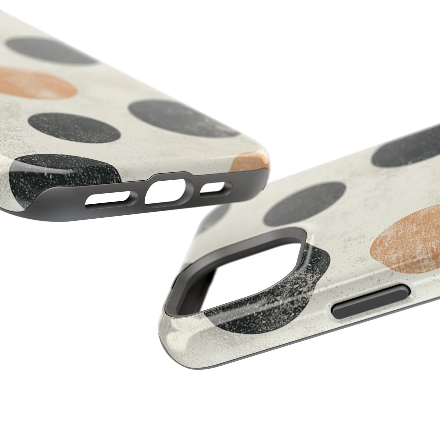 Vintage Polka Dot MagSafe iPhone Case - Retro Abstract Protective Cover