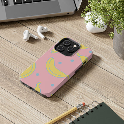 Pink Banana Pop iPhone Case – Cute Pastel Design with Fun Retro Vibe