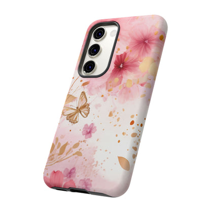 Blush Pink Floral Butterfly - Samsung Galaxy Case