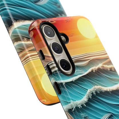 Tropical Sunset Paper Art Ocean – Samsung Galaxy Series Case