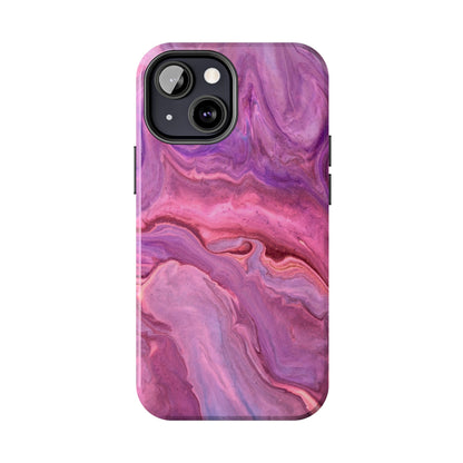 Lavender Dreamscape – iPhone Case with Pink & Purple Marble Swirl