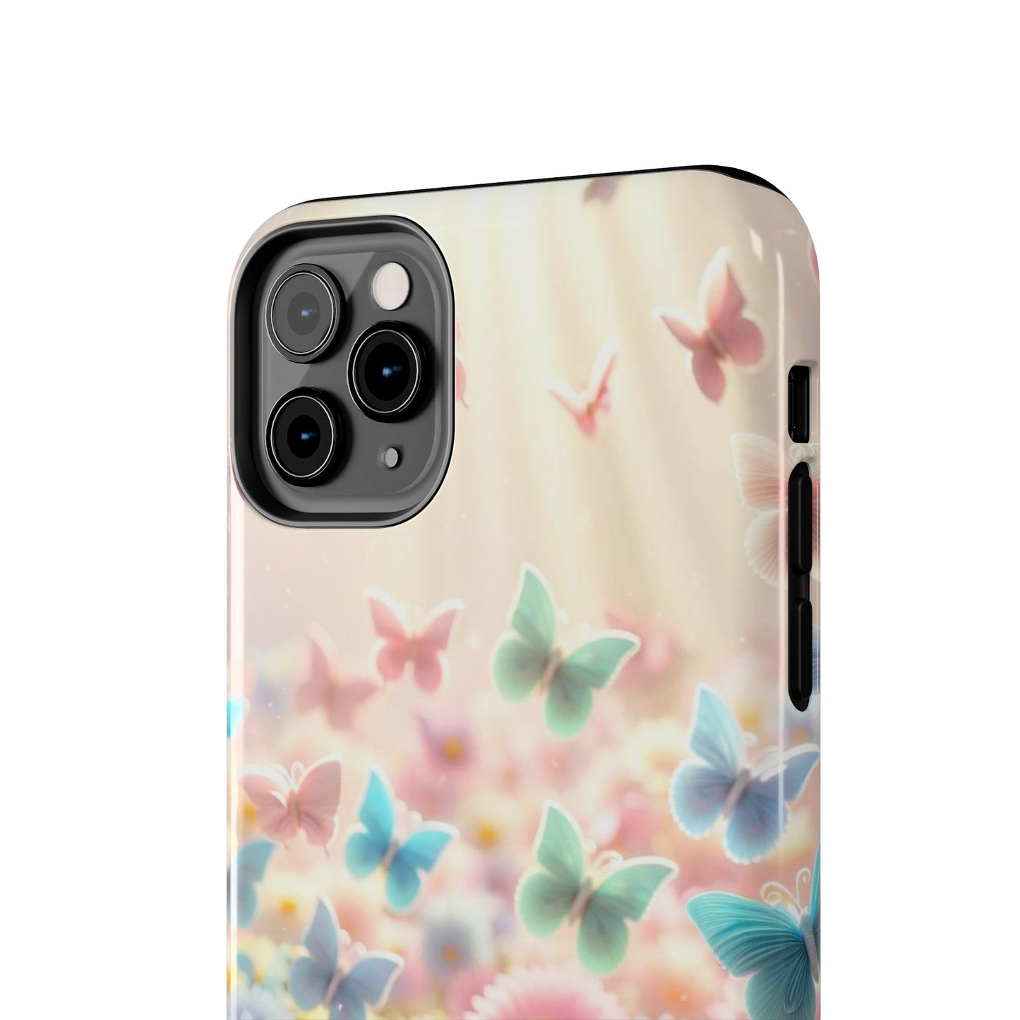 Butterfly Flower Garden - iPhone Case - Pastel Floral Protective Cover