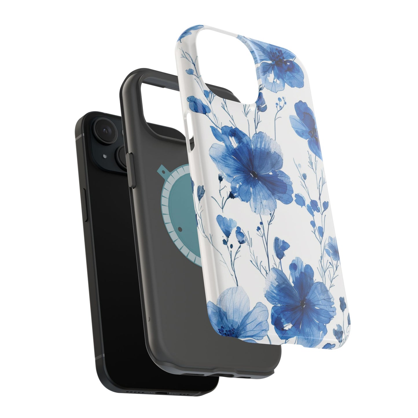 Ethereal Blue Blossoms iPhone Case