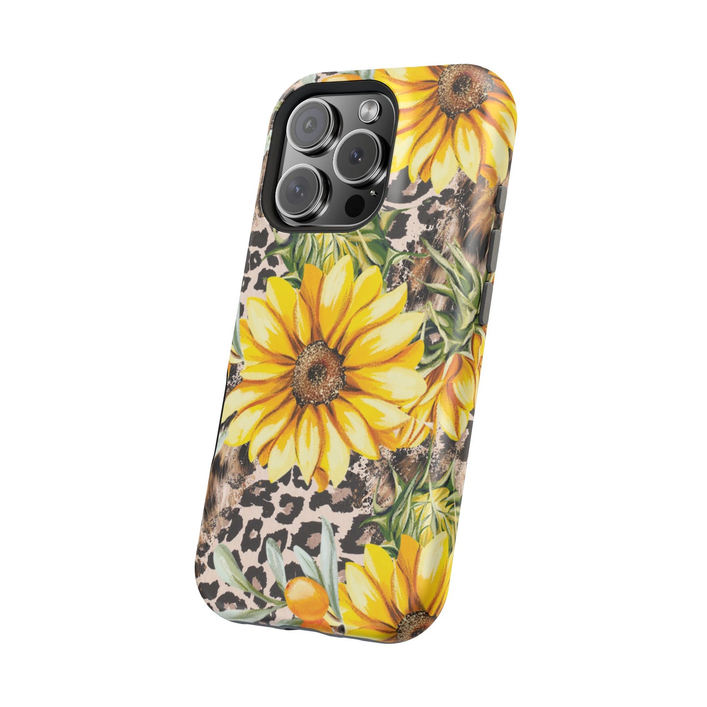 Leopard Sunflower Chic - MagSafe  iPhone Series Case