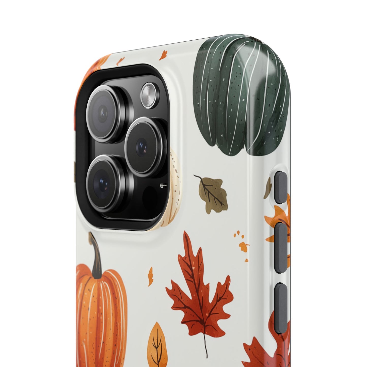 Autumn Pumpkin MagSafe iPhone Case – Fall Leaves and Harvest Design