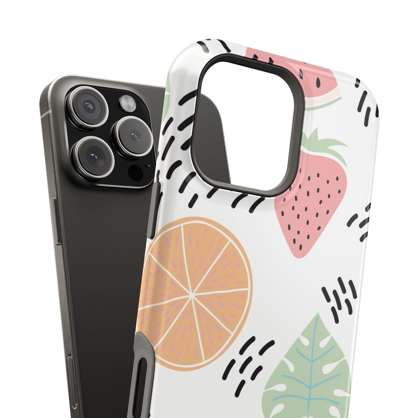 Tropical Fruit Fiesta Tough MagSafe iPhone Case – Fun Watermelon, Pineapple, and Citrus Design