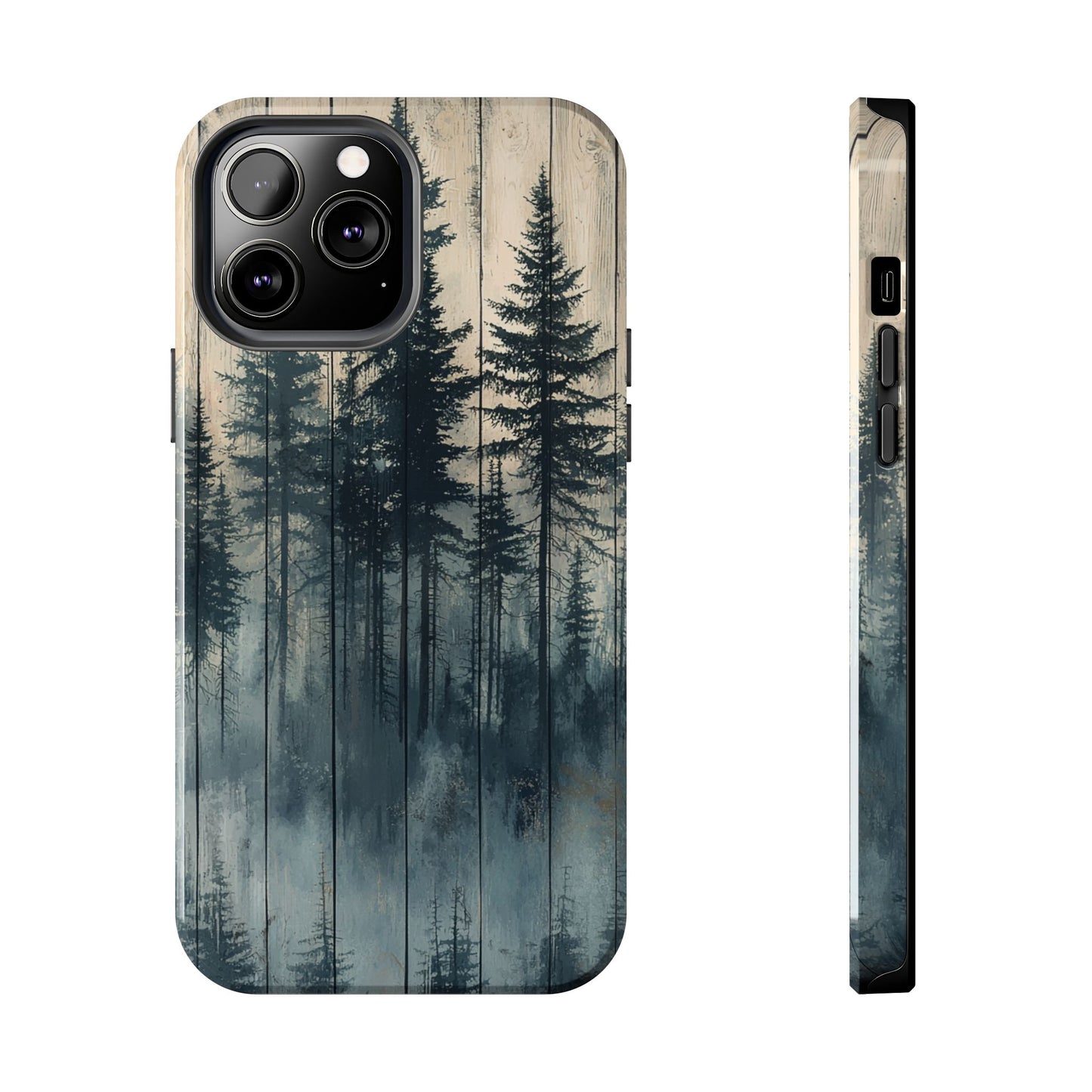 Misty Forest iPhone Case - Rustic Nature-Inspired Protective Cover