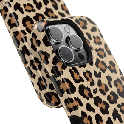 Wild Leopard Print Tough MagSafe iPhone Case – Bold Animal Pattern Design with Dual-Layer Protection