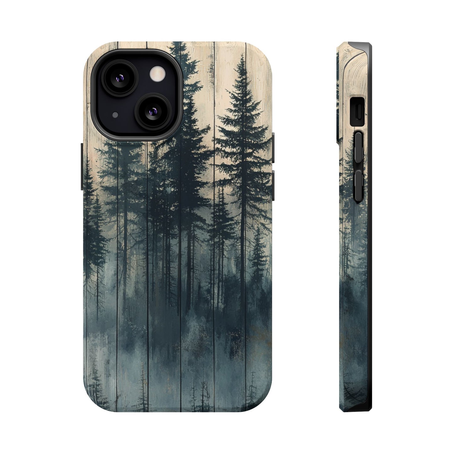 Misty Forest MagSafe iPhone Case - Rustic Nature-Inspired Protective Cover