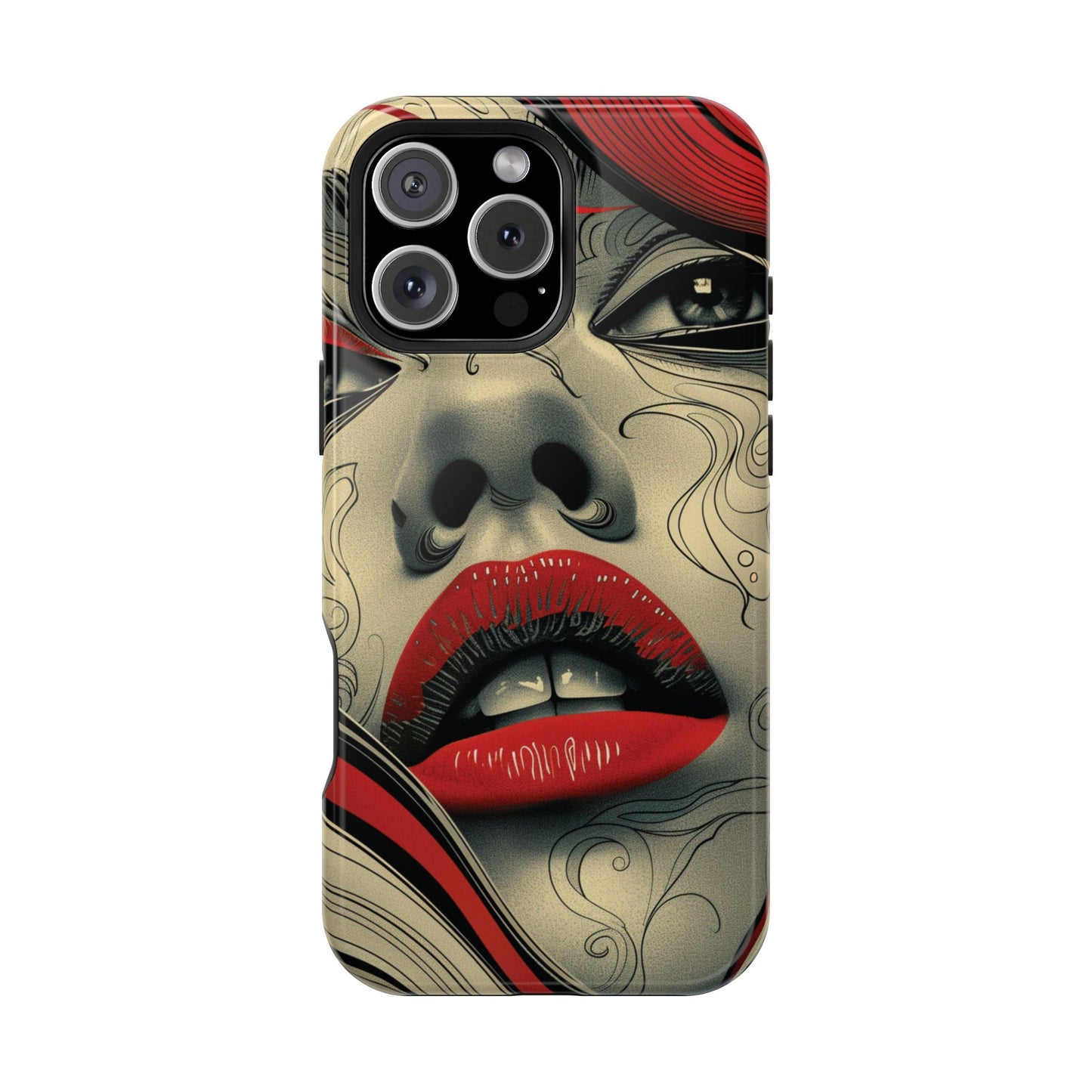 Bold Beauty Red Lips iPhone Case