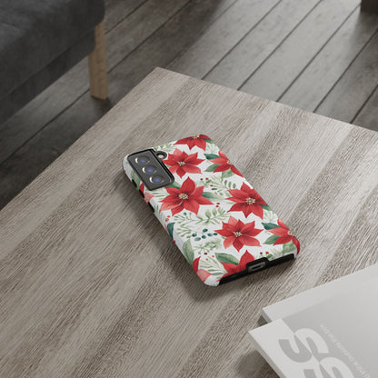 Festive Poinsettia Holiday Pattern – Samsung Galaxy Series Case