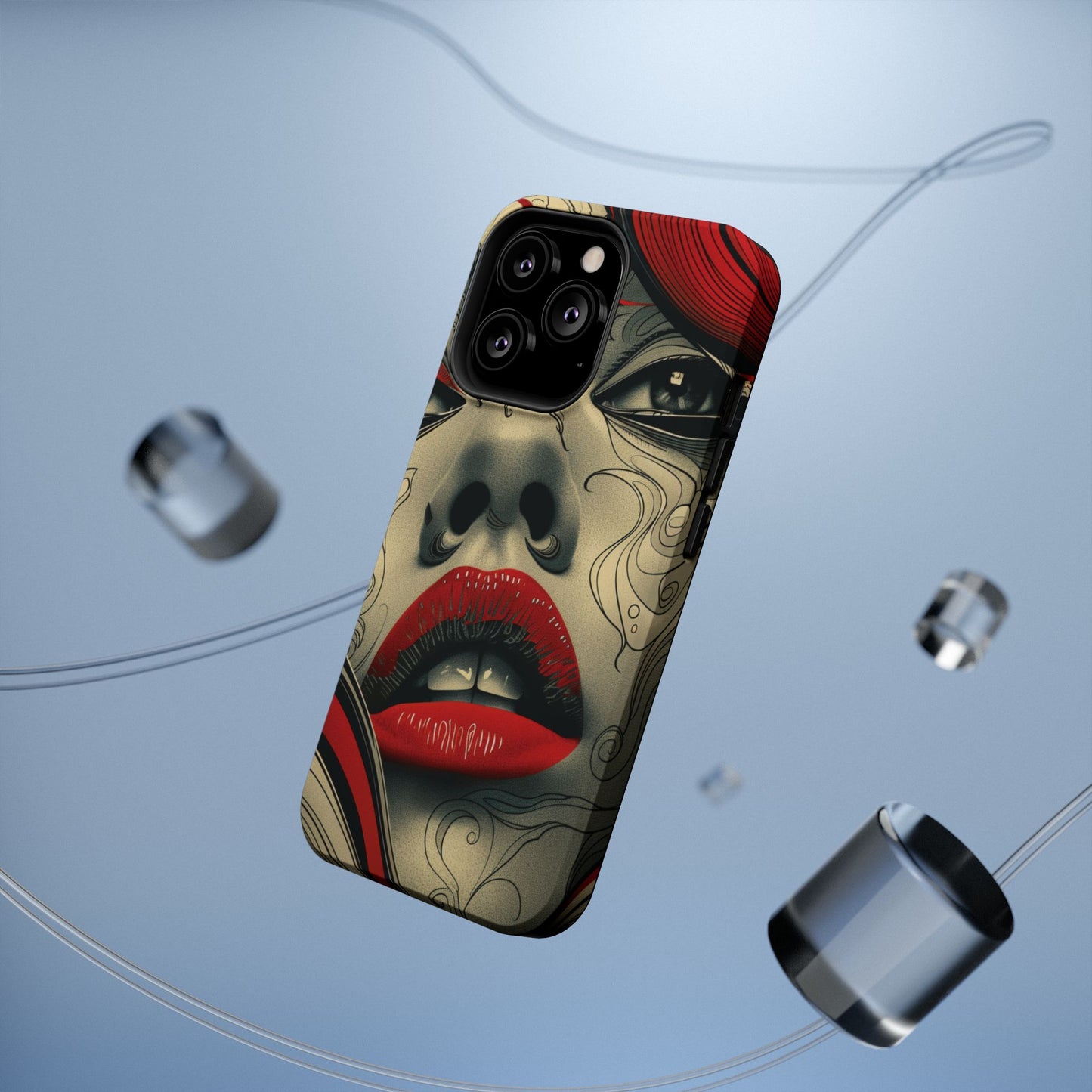 Bold Beauty Red Lips iPhone Case