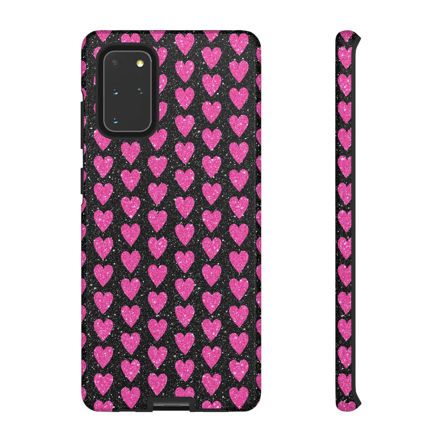 Glitter Pink Hearts Samsung Galaxy Case