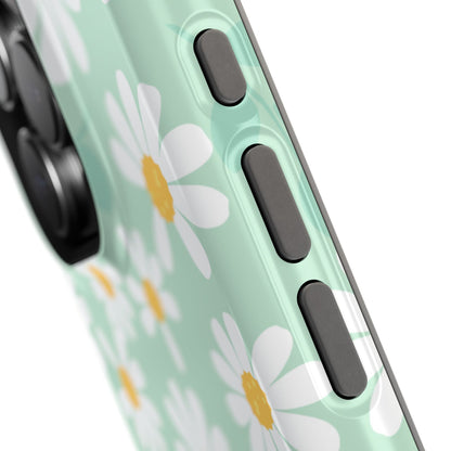 Charming Daisy Floral Tough MagSafe iPhone Case – Spring Pastel Design, Shockproof & Slim