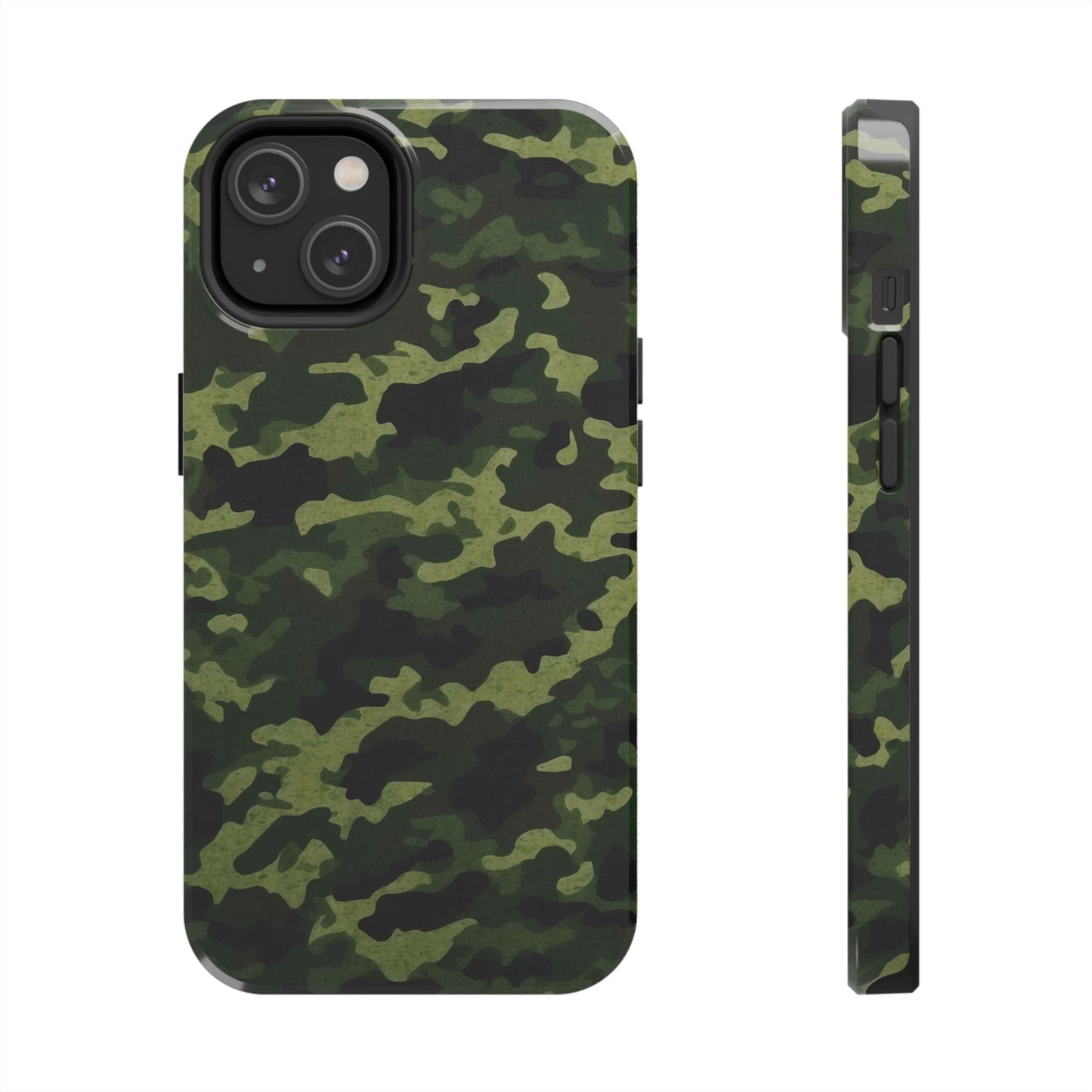 Dark Green Camouflage – iPhone Case, Rugged and Slim Design