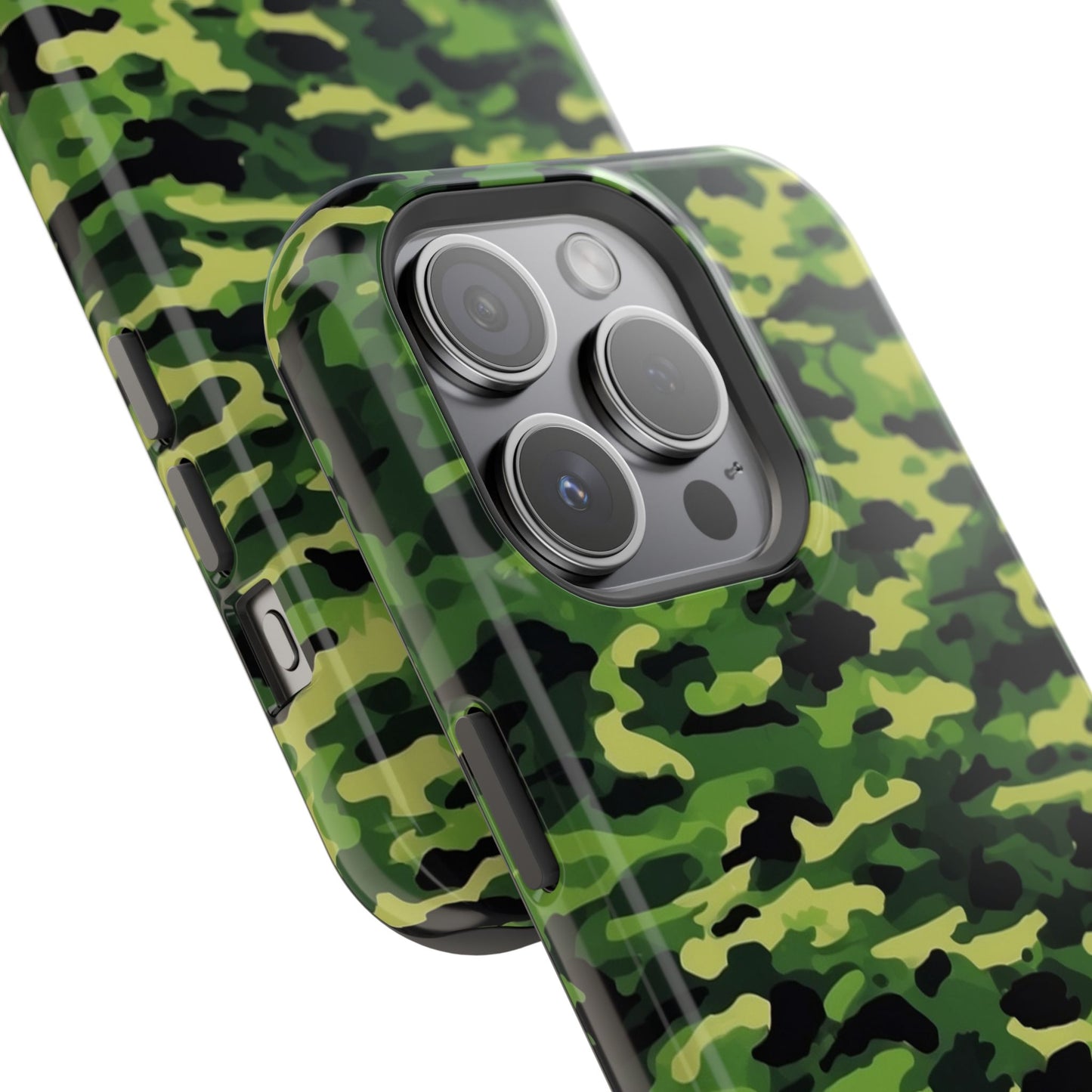 Green Woodland Camouflage – MagSafe iPhone Case, Slim and Shockproof