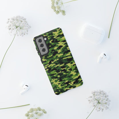 Green Woodland Camouflage – Samsung Galaxy Case, Tough Drop-Proof Design