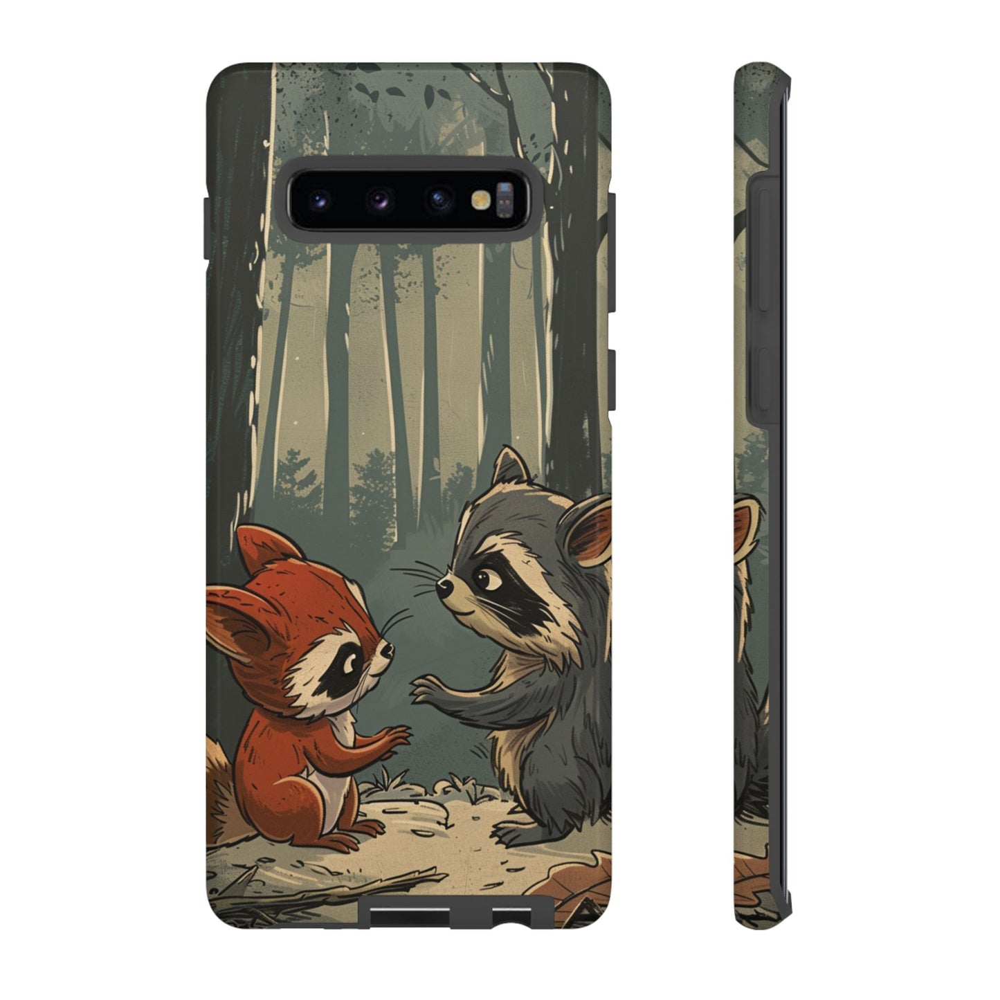 Whimsical Woodland Raccoons Phone Case