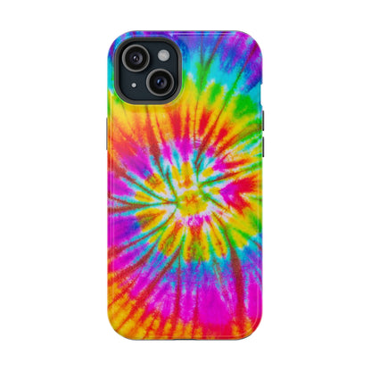 Rainbow Spiral Tie-Dye MagSafe Case – Vibrant Colors & Functionality