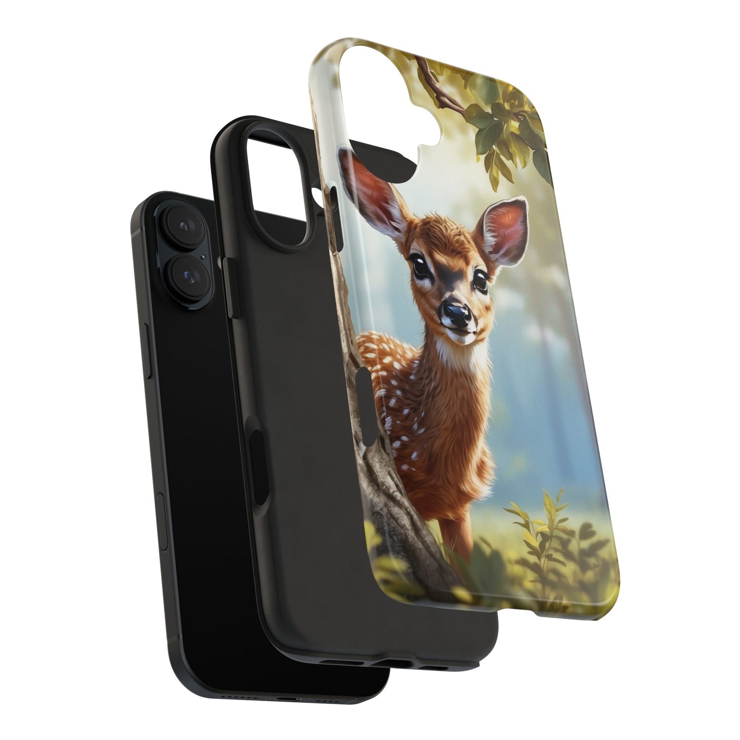 Whimsical Fawn in a Sunlit Forest iPhone Case