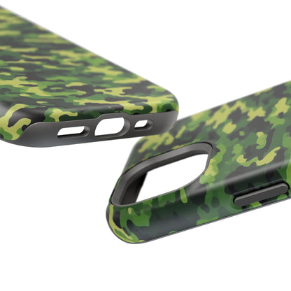 Green Woodland Camouflage – MagSafe iPhone Case, Slim and Shockproof