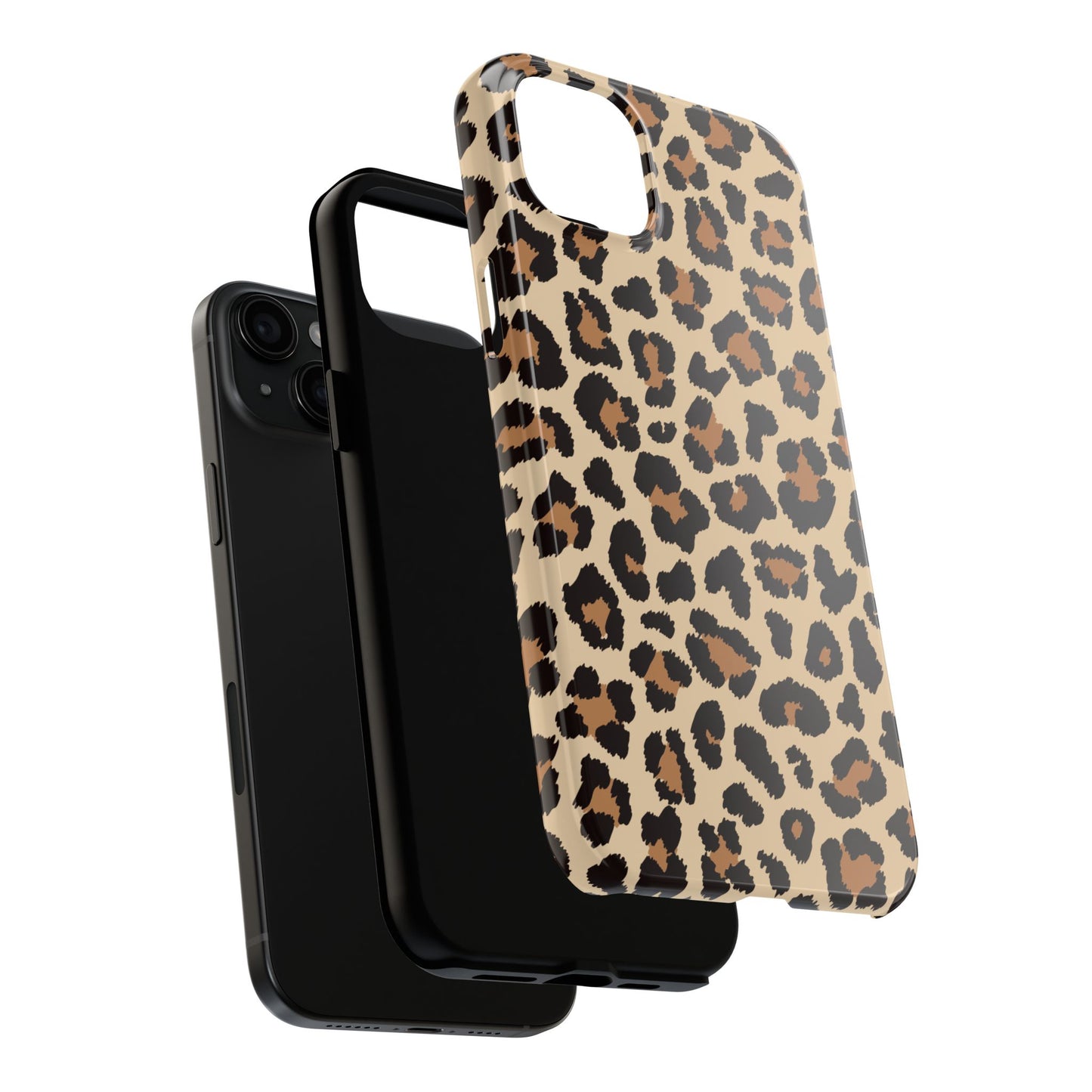 Wild Leopard Print Tough iPhone Case – Bold Animal Pattern Design with Dual-Layer Protection