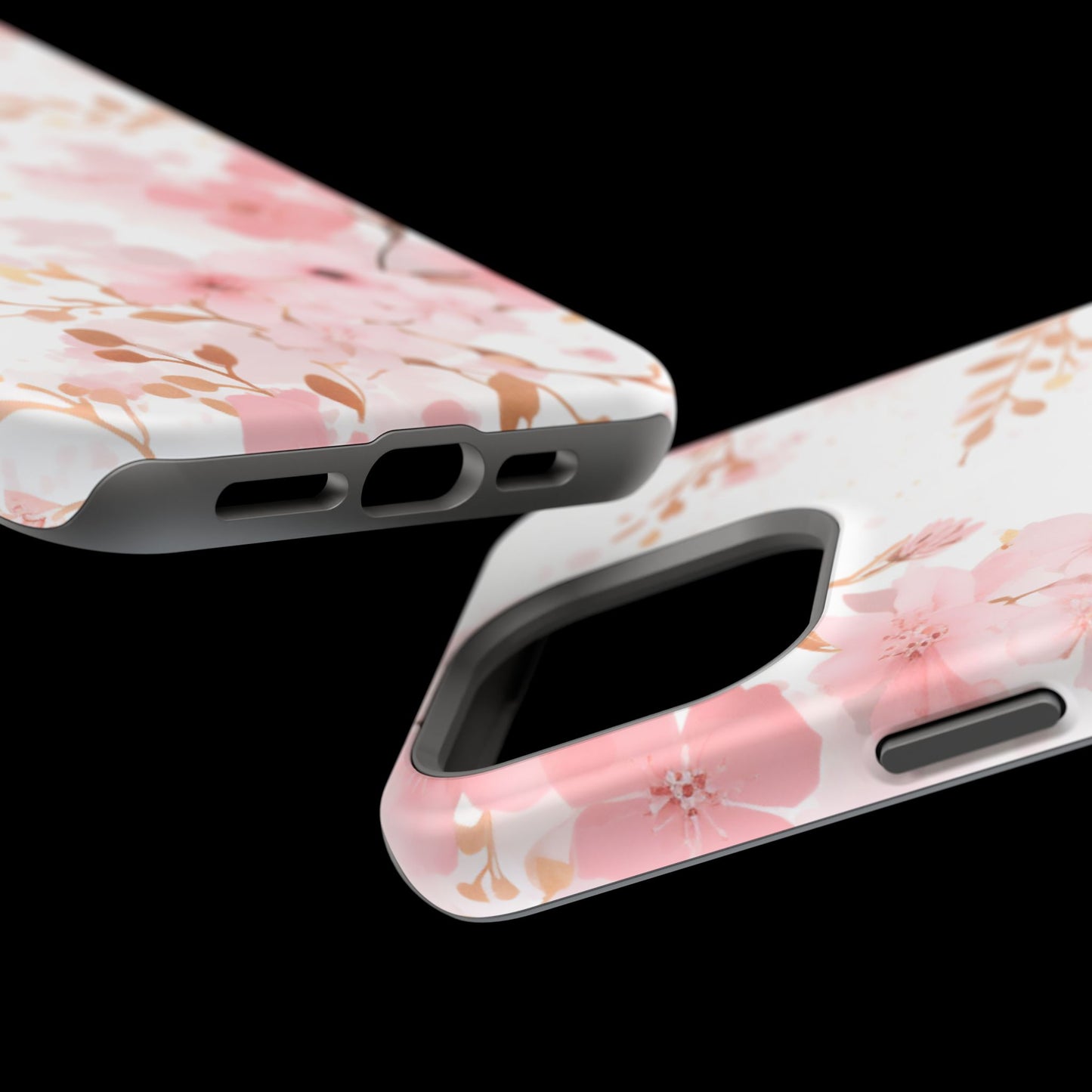 Soft Pink Cherry Blossom MagSafe Case – Floral Elegance with Wireless Charging