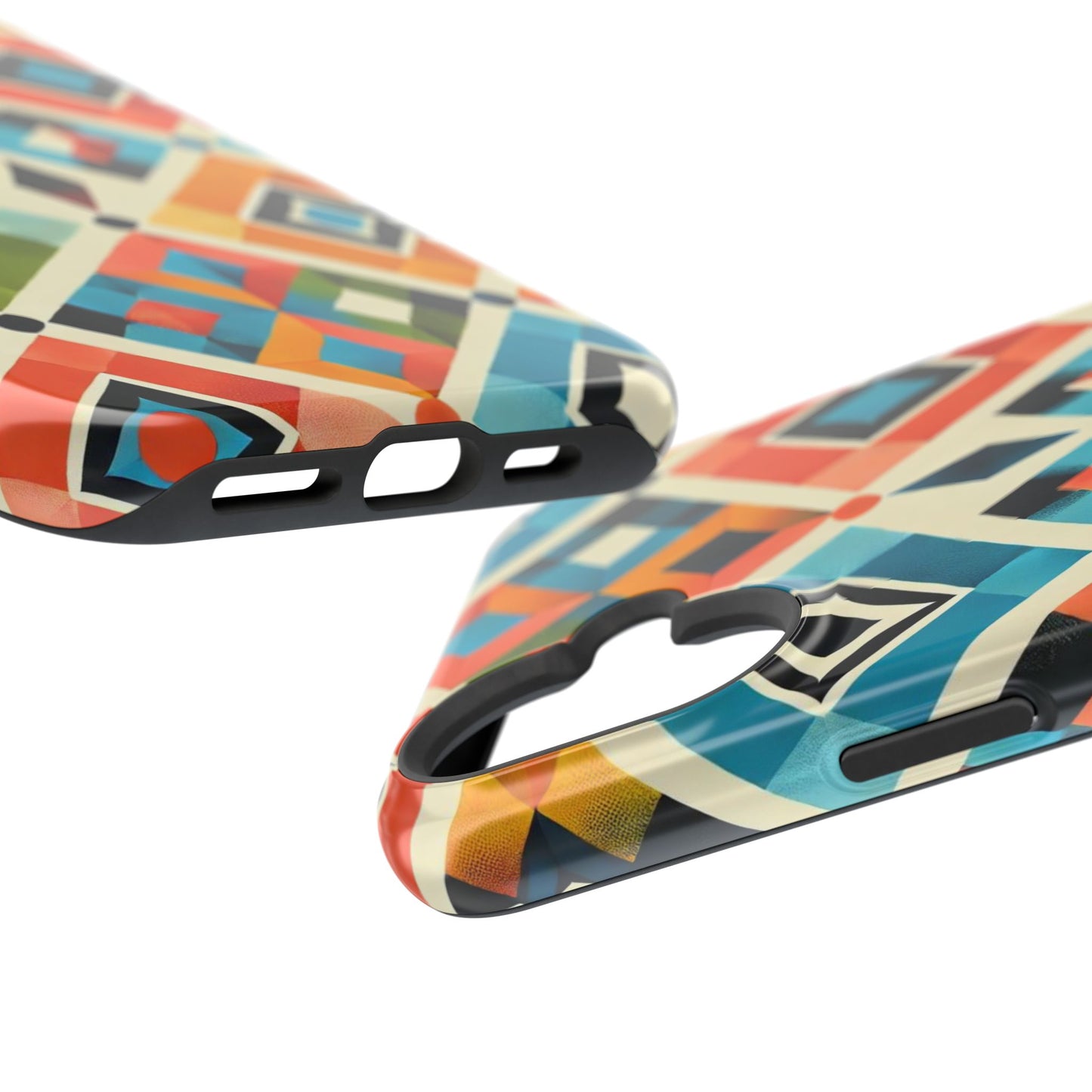 Harlequin Geometric MagSafe iPhone Case - Vibrant Abstract Protective Cover