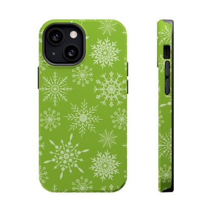 Green Snowflake Pattern – MagSafe iPhone Series Case