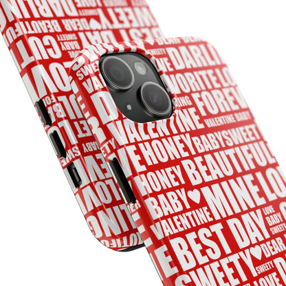 Valentine's Love Typography iPhone Case