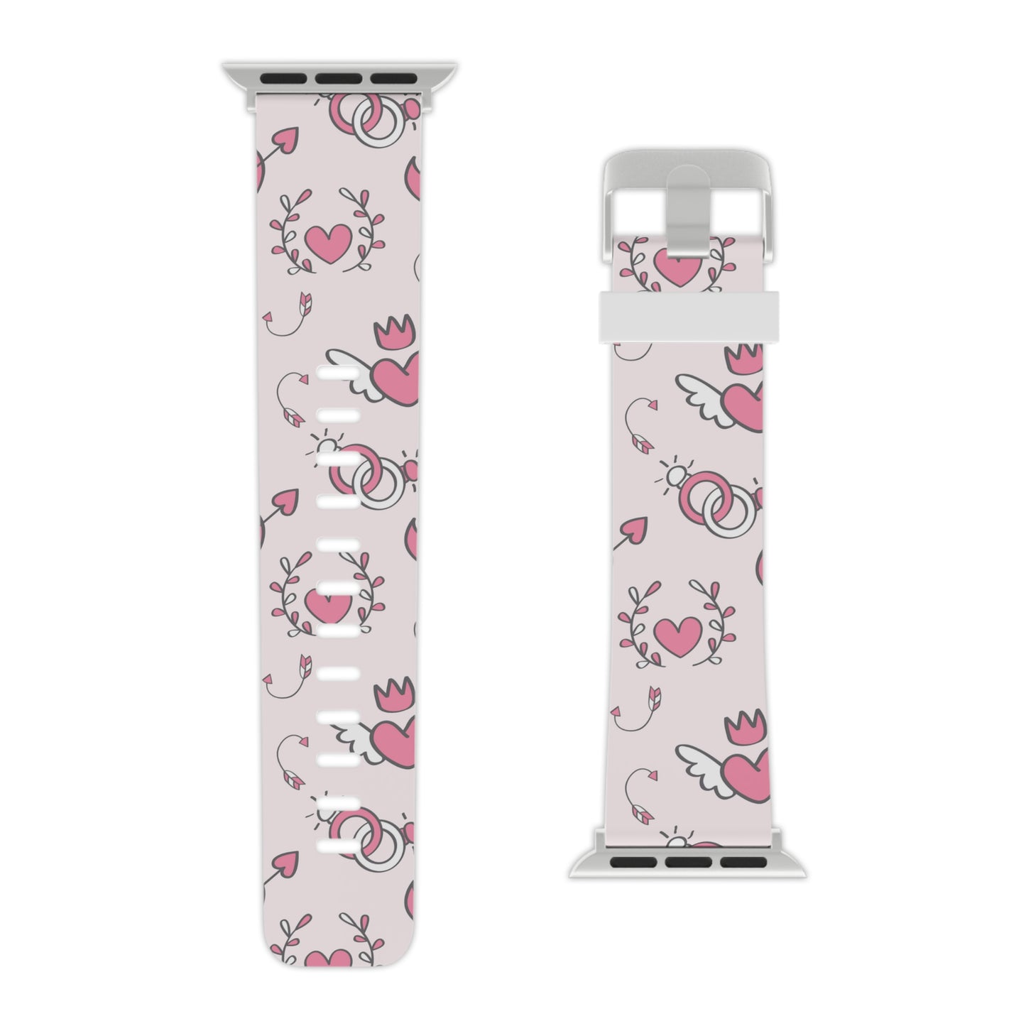 Pink Love Icons Apple Watch Band