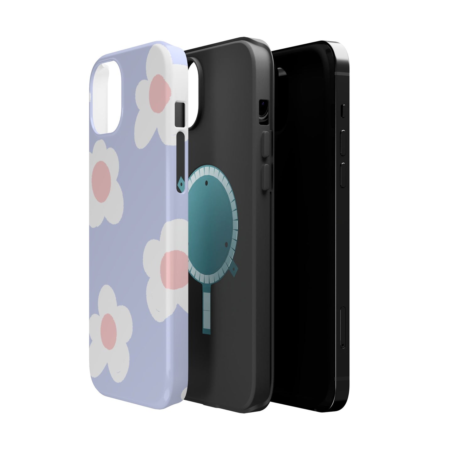 Retro Daisy Pastel Tough MagSafe iPhone Case – Durable Design with Soft Matte Finish