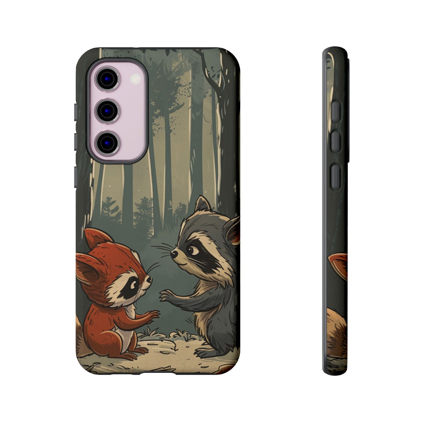 Whimsical Woodland Raccoons Phone Case