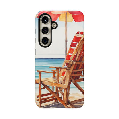 Beach Bliss Samsung Galaxy Case – Relaxing Seaside Chair and Umbrella Design