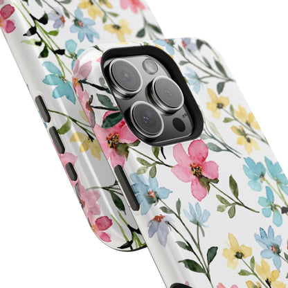 Watercolor Floral Bliss – MagSafe Case with Pastel Flower Design