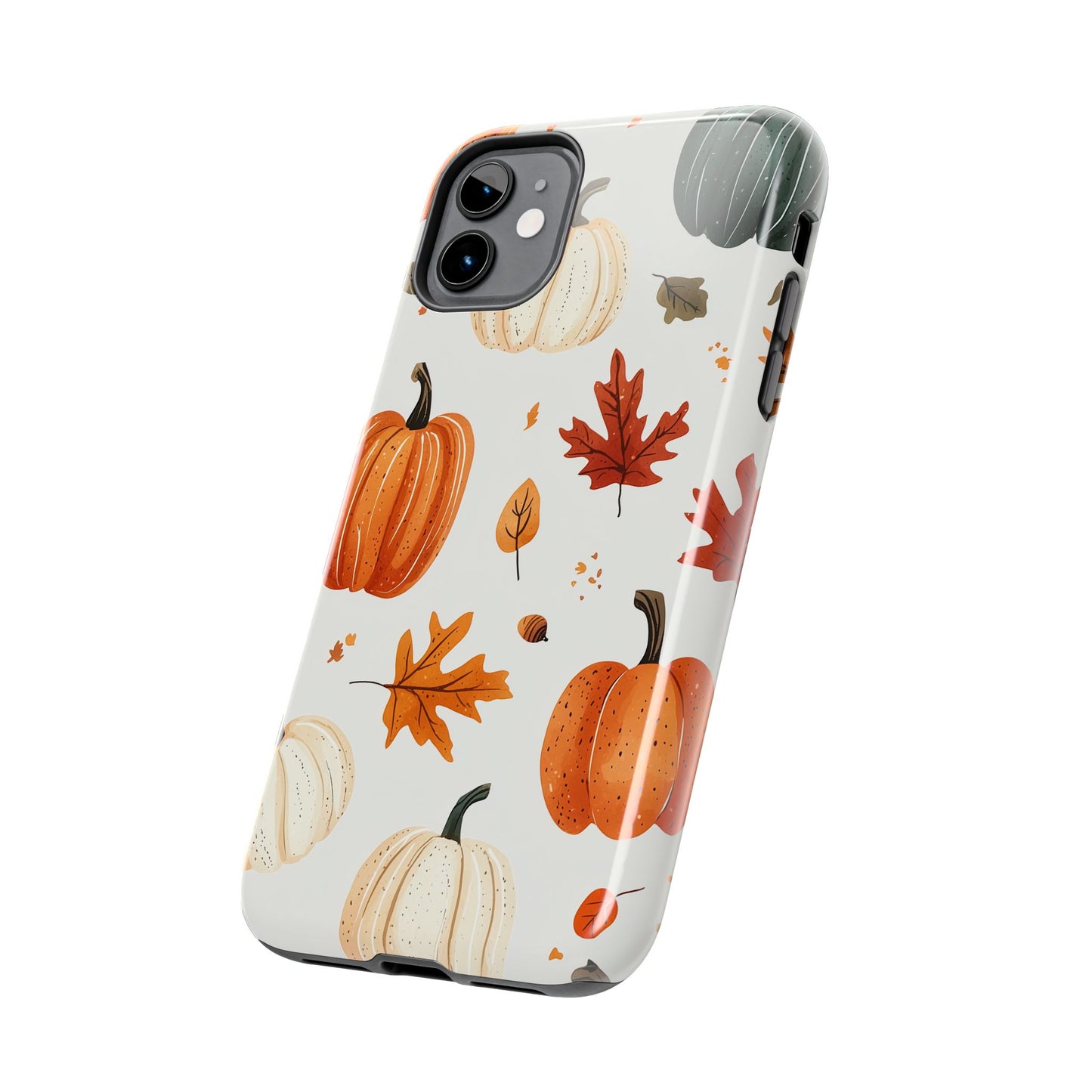 Autumn Pumpkin iPhone Case – Fall Leaves and Harvest Design