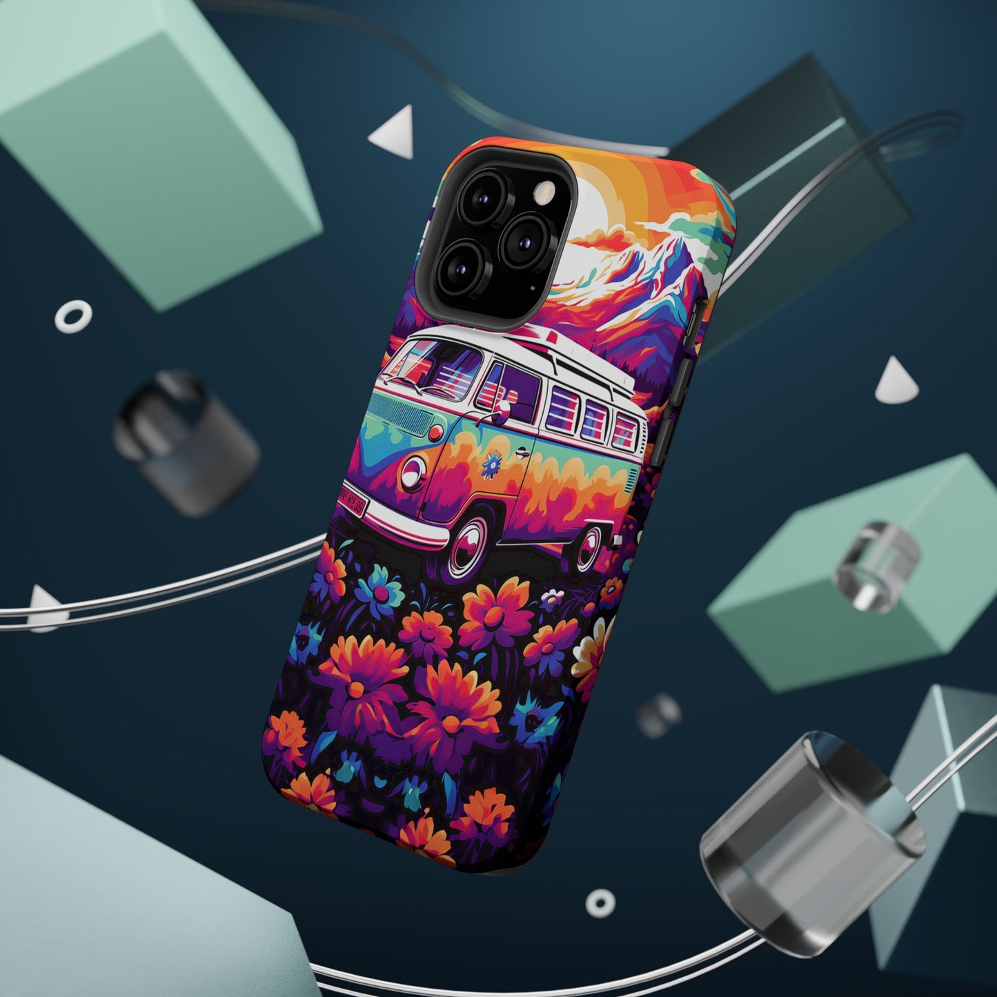 Groovy Floral Sunset Van – MagSafe iPhone Series Case