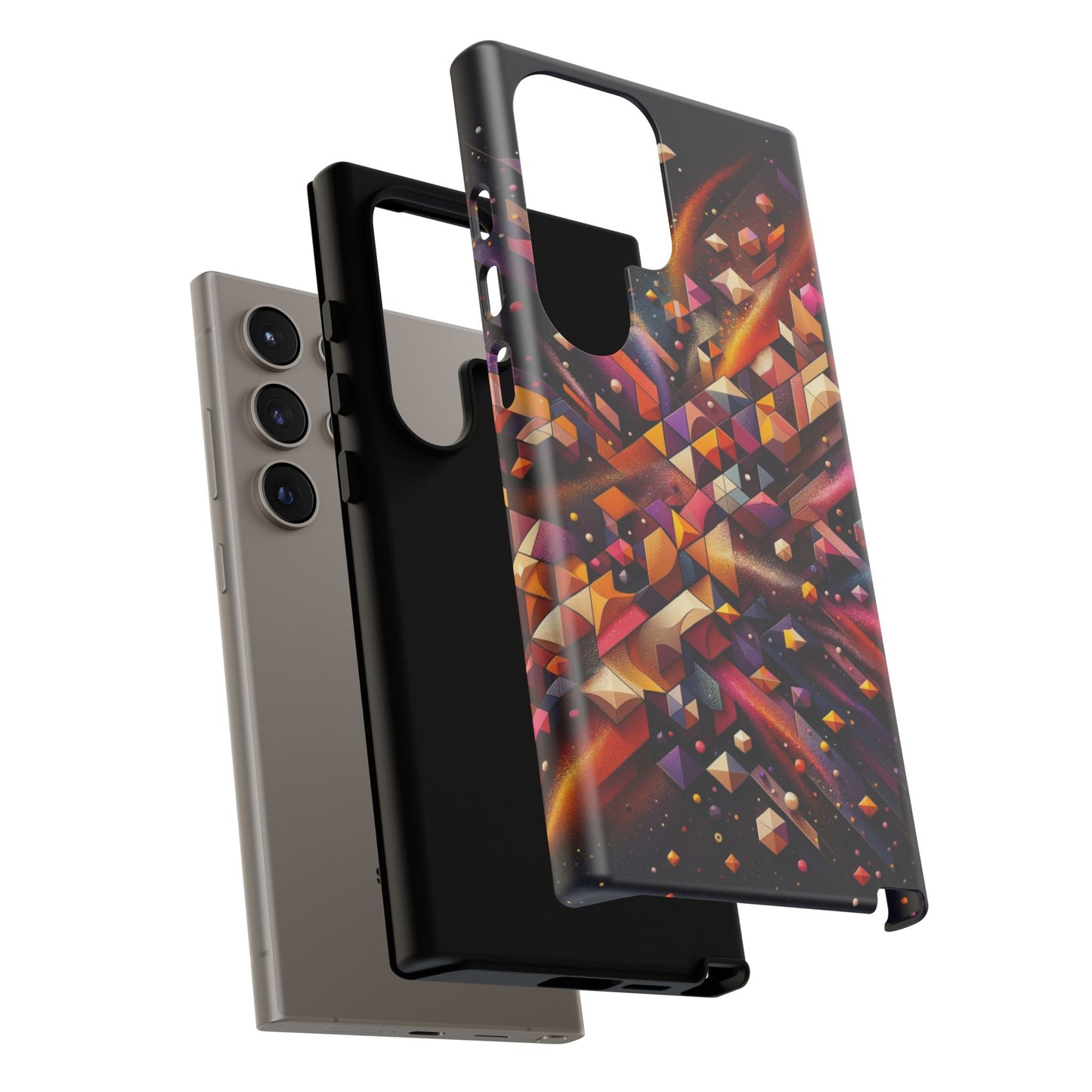 Vibrant Geometric Case | Futuristic Cosmic Art