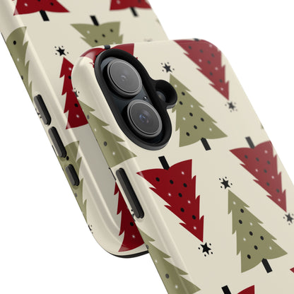 Retro Christmas Trees Pattern - iPhone Series Case