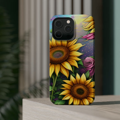 Whimsical Sunflower & Rose Garden - MagSafe iPhone Series Case