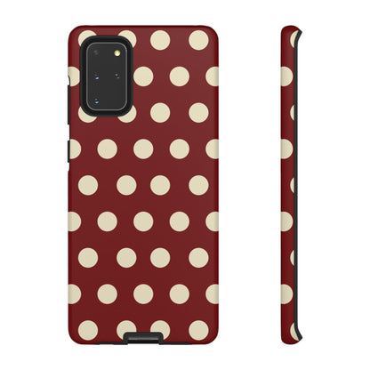 Classic Red & Cream Polka Dots - Samsung Galaxy Case