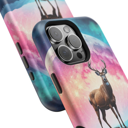 Vibrant Stag in Bloom – MagSafe iPhone Case